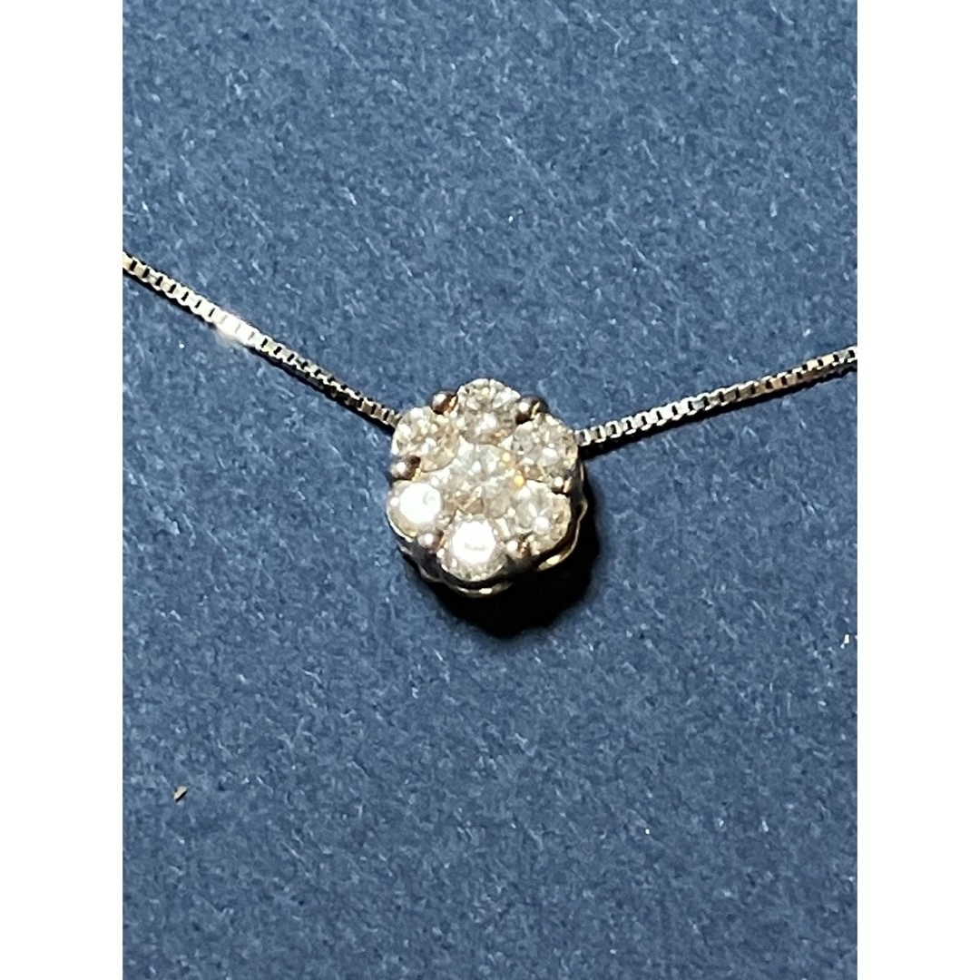 K10WGダイヤモンドネックレス 0.5ct