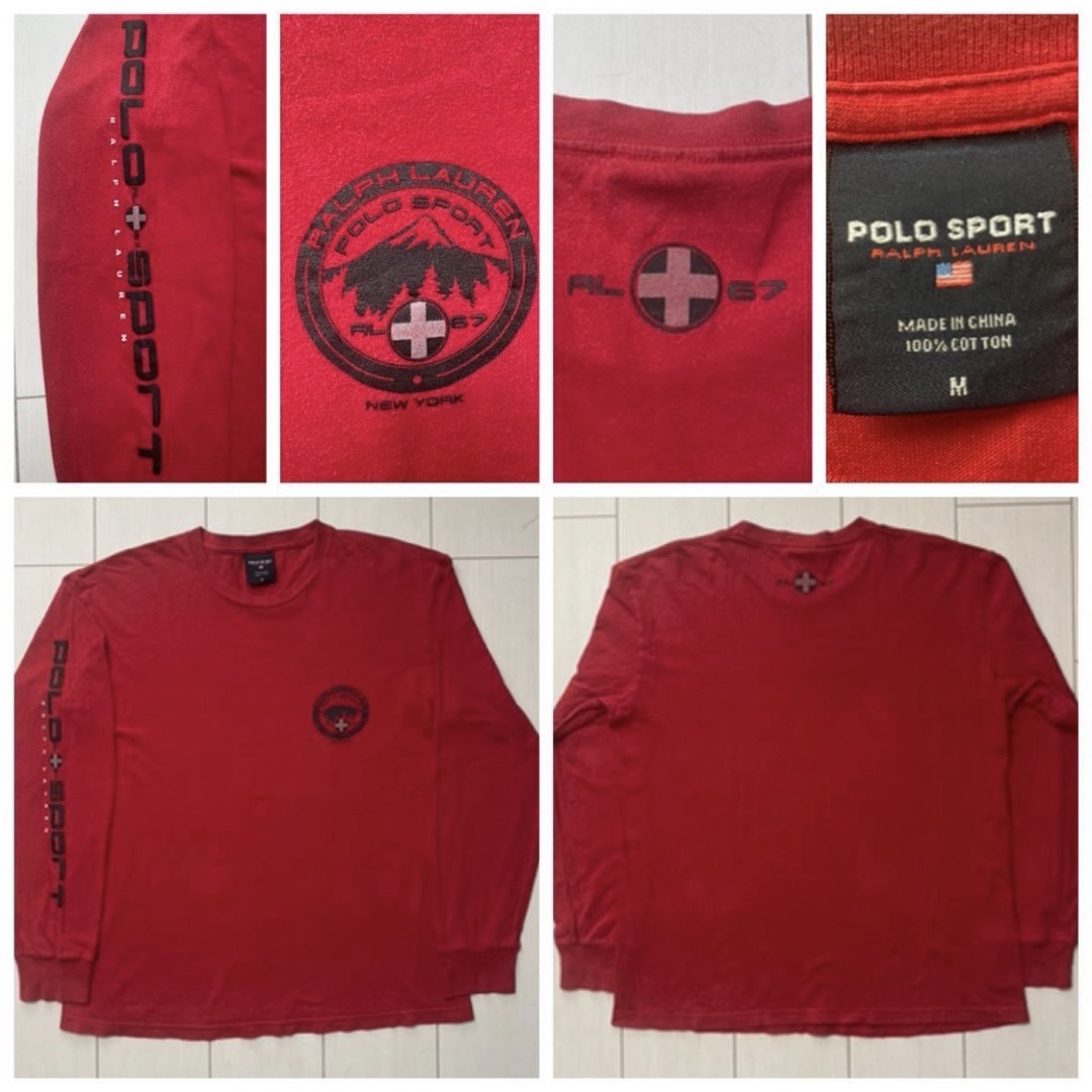 POLO RALPH LAUREN(ポロラルフローレン)の90s POLO SPORT ポロスポーツ ラルフローレン ロンT 袖プリント メンズのトップス(Tシャツ/カットソー(七分/長袖))の商品写真