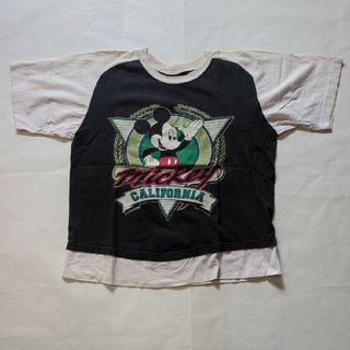 ミッキーマウス(ミッキーマウス)のMADE IN USA 90‘s MICKEYラグランTシャツ Mサイズ(Tシャツ/カットソー(半袖/袖なし))