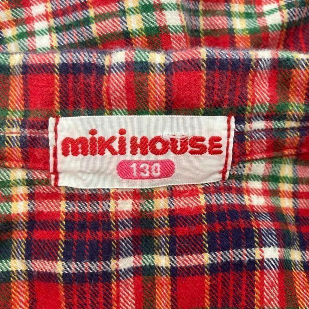 mikihouse(ミキハウス)のかわいい♡ miki HOUSE ミキハウス　チェックシャツ　子供服 キッズ/ベビー/マタニティのキッズ服女の子用(90cm~)(Tシャツ/カットソー)の商品写真