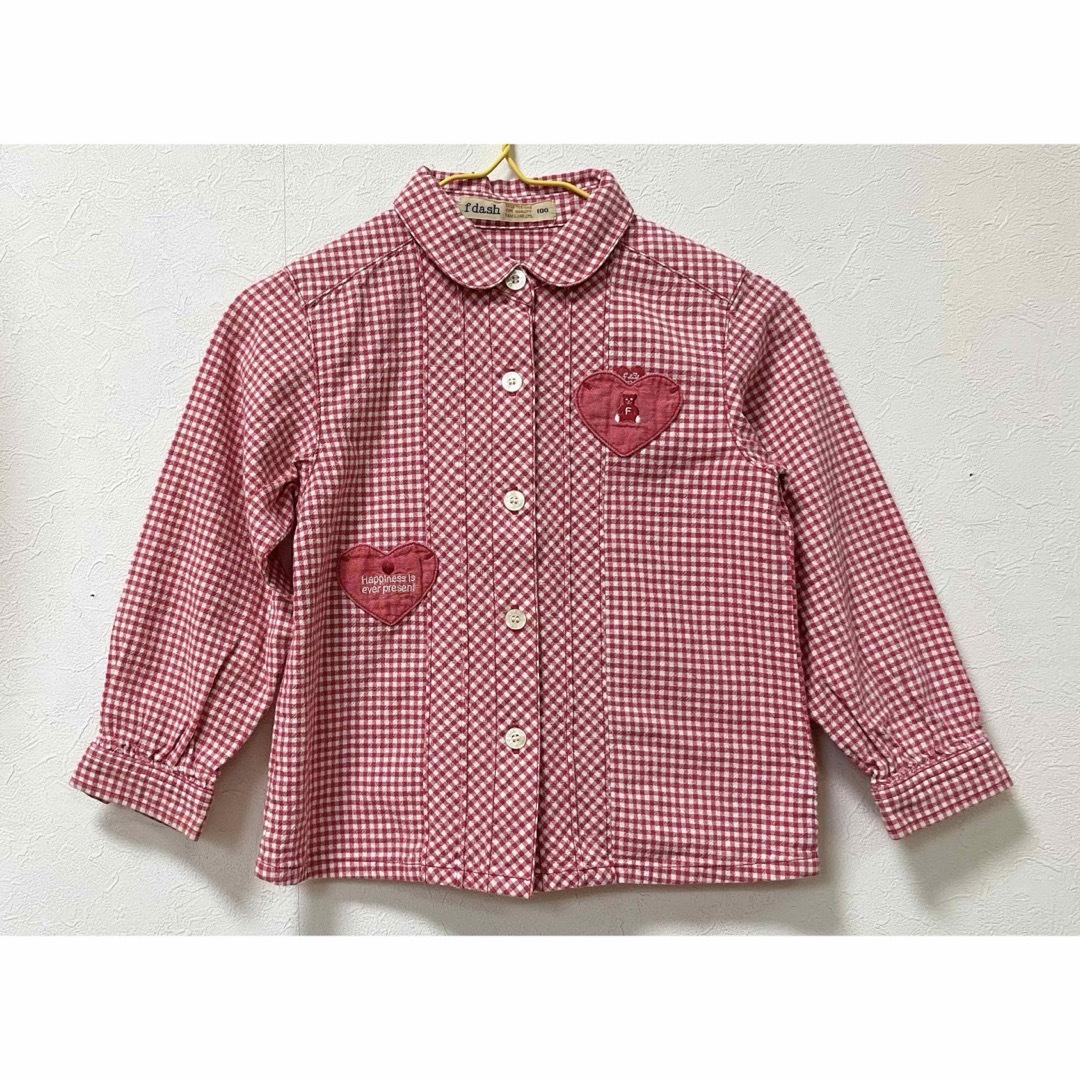 familiar(ファミリア)のfamiliar エフダッシュ　100cm チェックシャツ キッズ/ベビー/マタニティのキッズ服女の子用(90cm~)(ブラウス)の商品写真