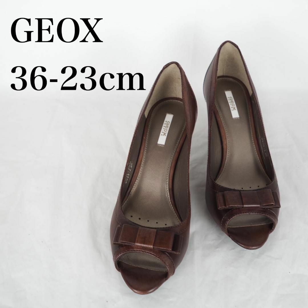 GEOX(ジェオックス)のGEOX*ジェオックス*オープントゥパンプス*36-23cm*茶系*M6066 レディースの靴/シューズ(ハイヒール/パンプス)の商品写真