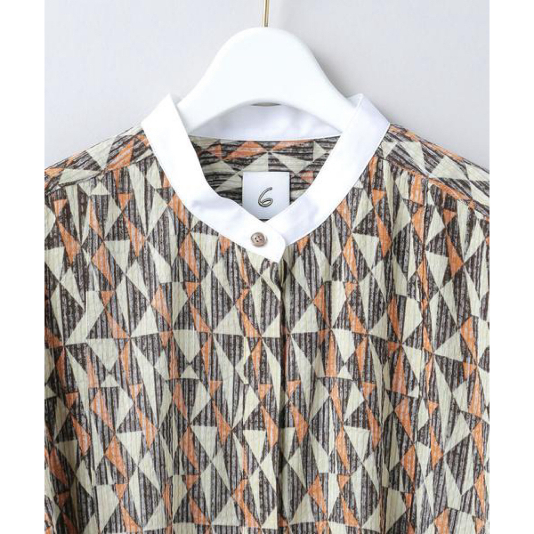 ROKU6 beauty&youth ダイヤモンドプリントTシャツ36 レディースのトップス(Tシャツ(長袖/七分))の商品写真