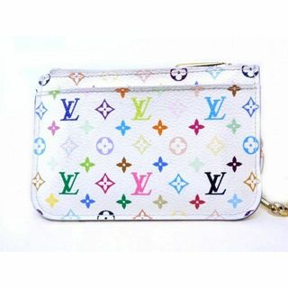 ルイヴィトン(LOUIS VUITTON)のヴィトン コインケース ■ M93734 ポシェット クレ マルチカラー 小銭入れ キーホルダー付き ホワイト Louis Vuitton □6D ニ100(コインケース)