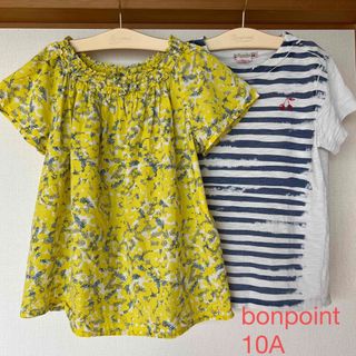 ボンポワン(Bonpoint)のボンポワン　ミモザ　トップス　10A -Tシャツおまけ(Tシャツ/カットソー)