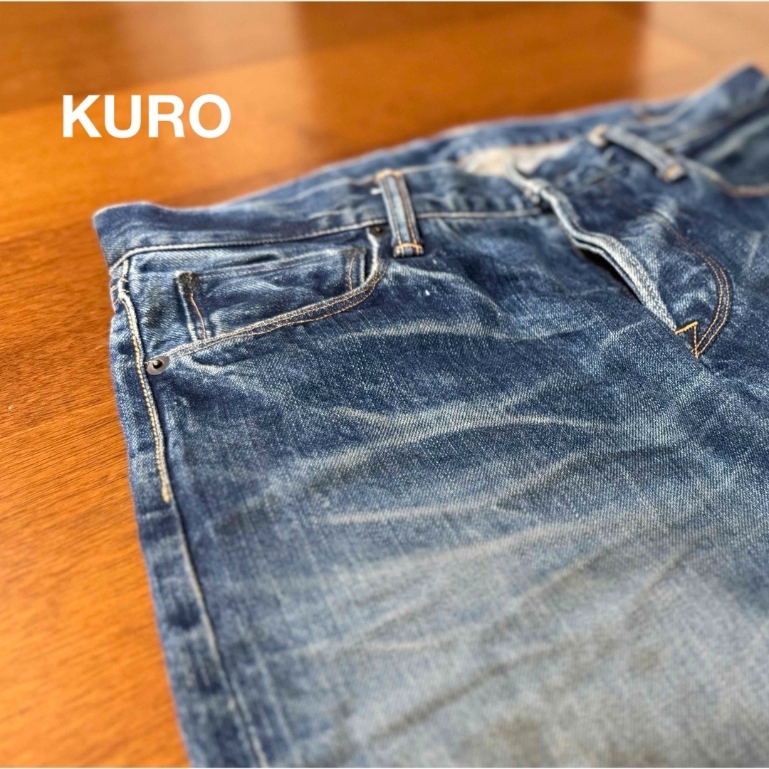 KURO(クロ)のKURO GRAPHITE 60sモデル 赤耳セルビッジ ヴィンテージ加工 メンズのパンツ(デニム/ジーンズ)の商品写真