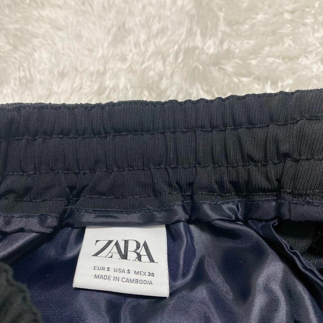 ZARA(ザラ)のZARA ザラ ☆ スラックスパンツ 裾折り ゴムパンツ 黒 ブラック S メンズのパンツ(スラックス)の商品写真