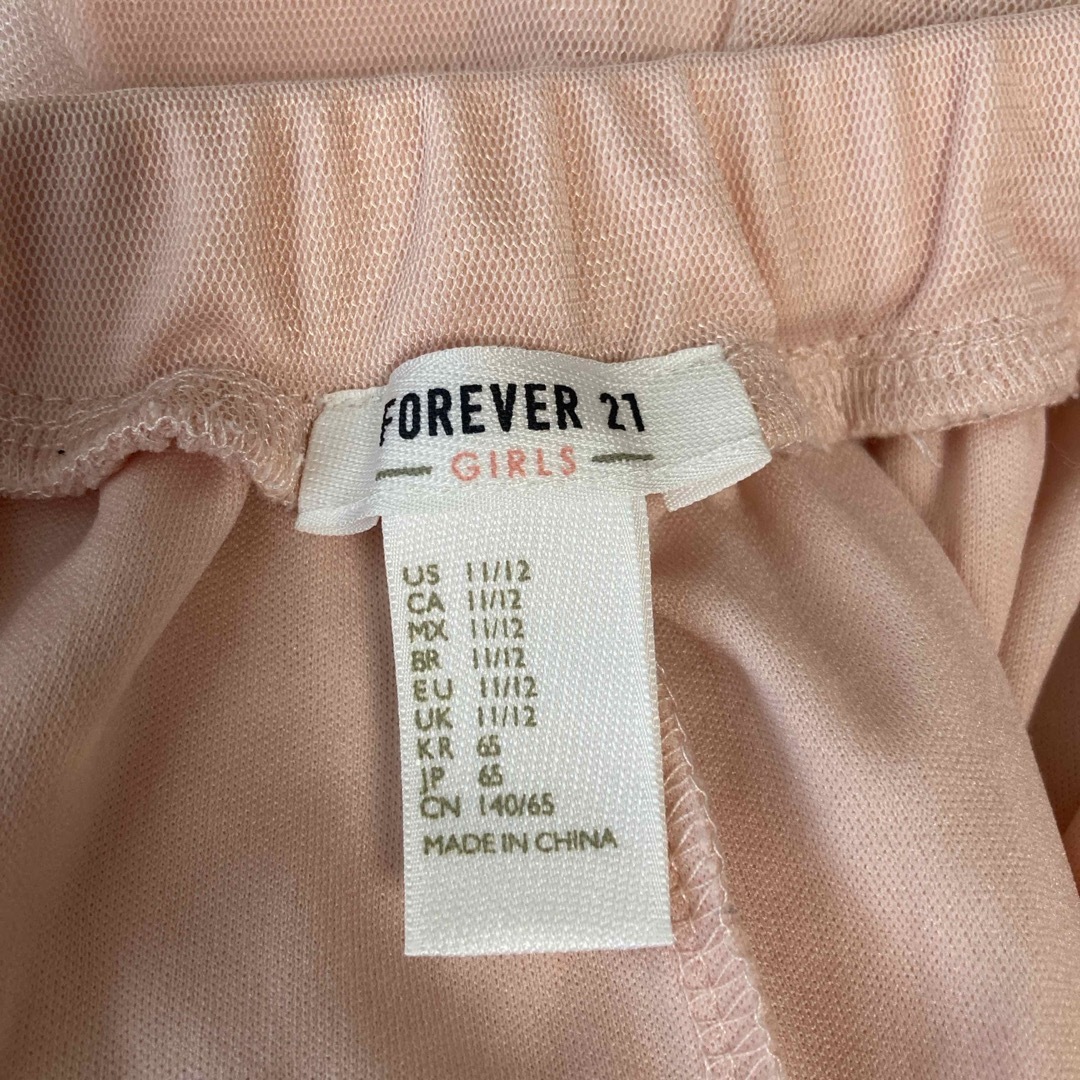 FOREVER 21(フォーエバートゥエンティーワン)のガールズ140 FOREVER21 レーススカート　ピンク キッズ/ベビー/マタニティのキッズ服女の子用(90cm~)(スカート)の商品写真