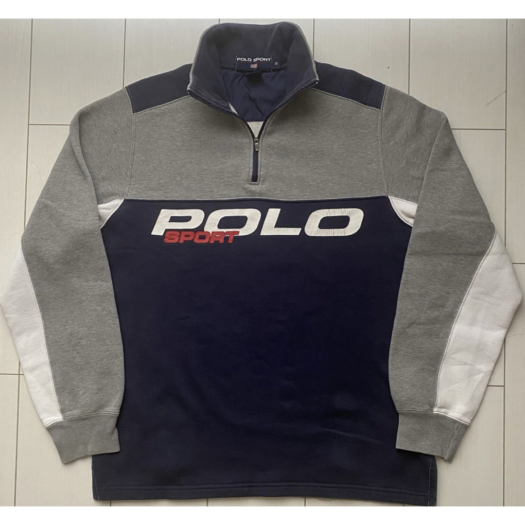 POLO RALPH LAUREN(ポロラルフローレン)の90s POLO SPORT ポロスポーツ ラルフローレン ハーフジップ M   メンズのトップス(スウェット)の商品写真