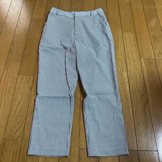 【美品】ＡＧバイアクアガール：ストライプ　８分袖　クロップドパンツ　ストレッチ