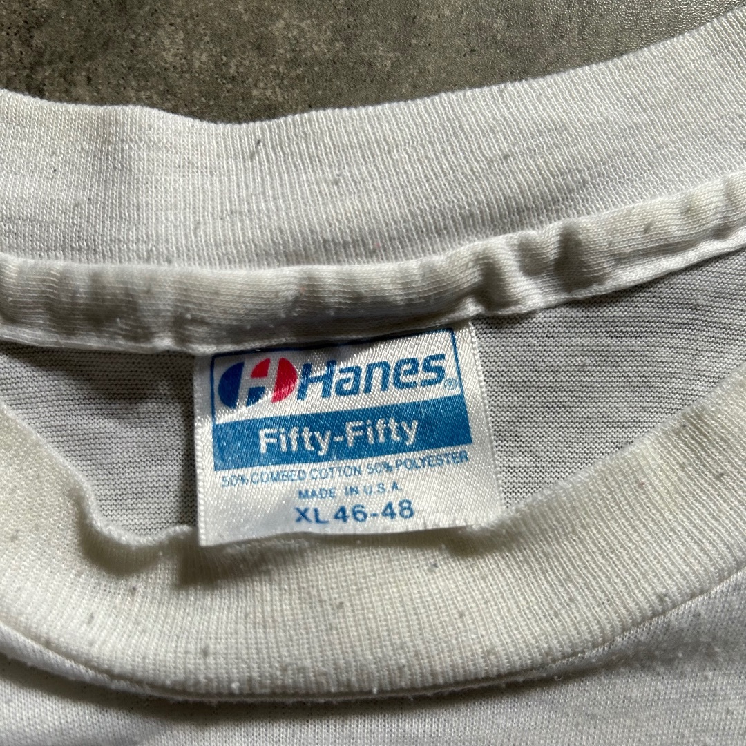 Hanes(ヘインズ)の80s Hanes ヘインズ ヴィンテージtシャツ XL ホワイト メンズのトップス(Tシャツ/カットソー(半袖/袖なし))の商品写真