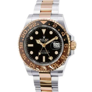 ロレックス(ROLEX)のロレックス GMTマスター2 デイト ランダムシリアル ルーレット SS/K18PG 126711CHNR エバーローズゴールド 黒文字盤(腕時計(アナログ))