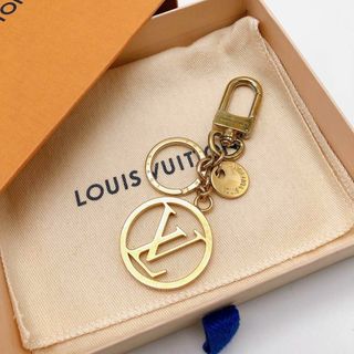 ルイヴィトン(LOUIS VUITTON)の【鑑定済】ルイヴィトン ポルトクレ　LVサークル　キーリング バッグチャーム 金(キーホルダー)