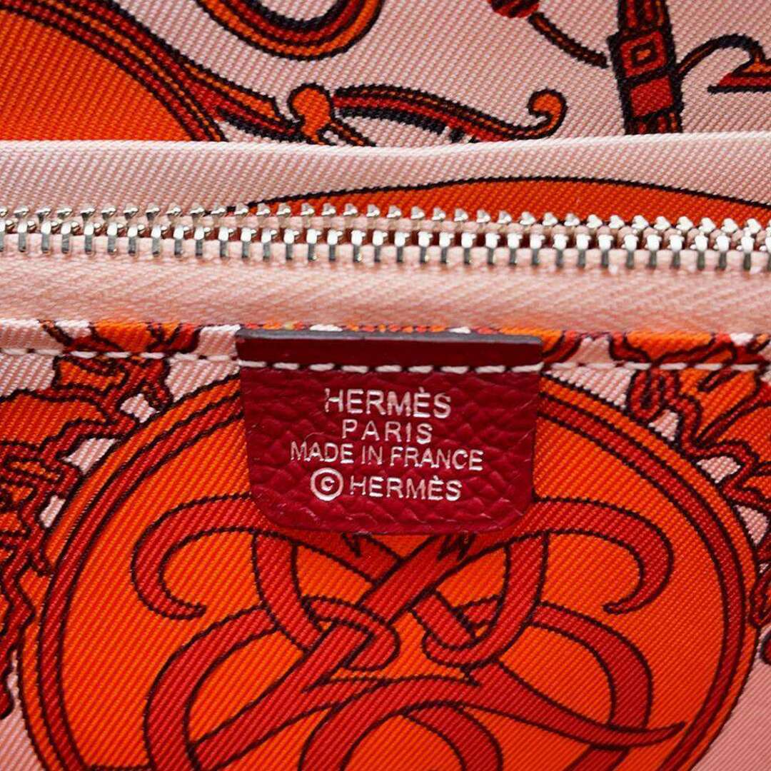 Hermes(エルメス)のエルメス 長財布 アザップロング シルクイン ルージュグレナ/シルバー金具 ヴォーエプソン X刻印 HERMES 財布 レディースのファッション小物(財布)の商品写真