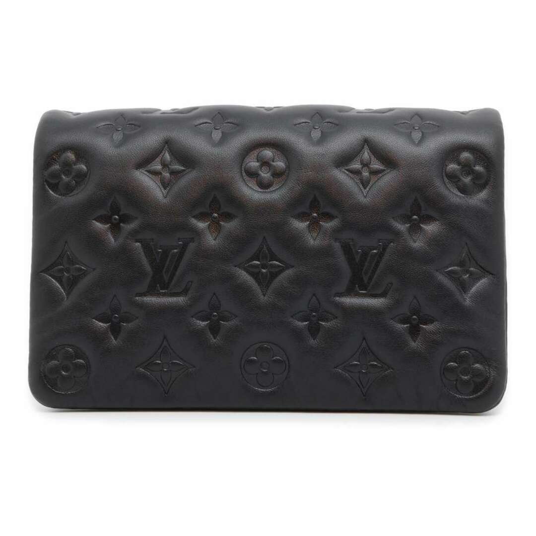 LOUIS VUITTON(ルイヴィトン)のルイヴィトン チェーンショルダーバッグ ポシェットクッサン モノグラム・パターン M80742 2wayクラッチ 黒 ブラック レディースのバッグ(ショルダーバッグ)の商品写真