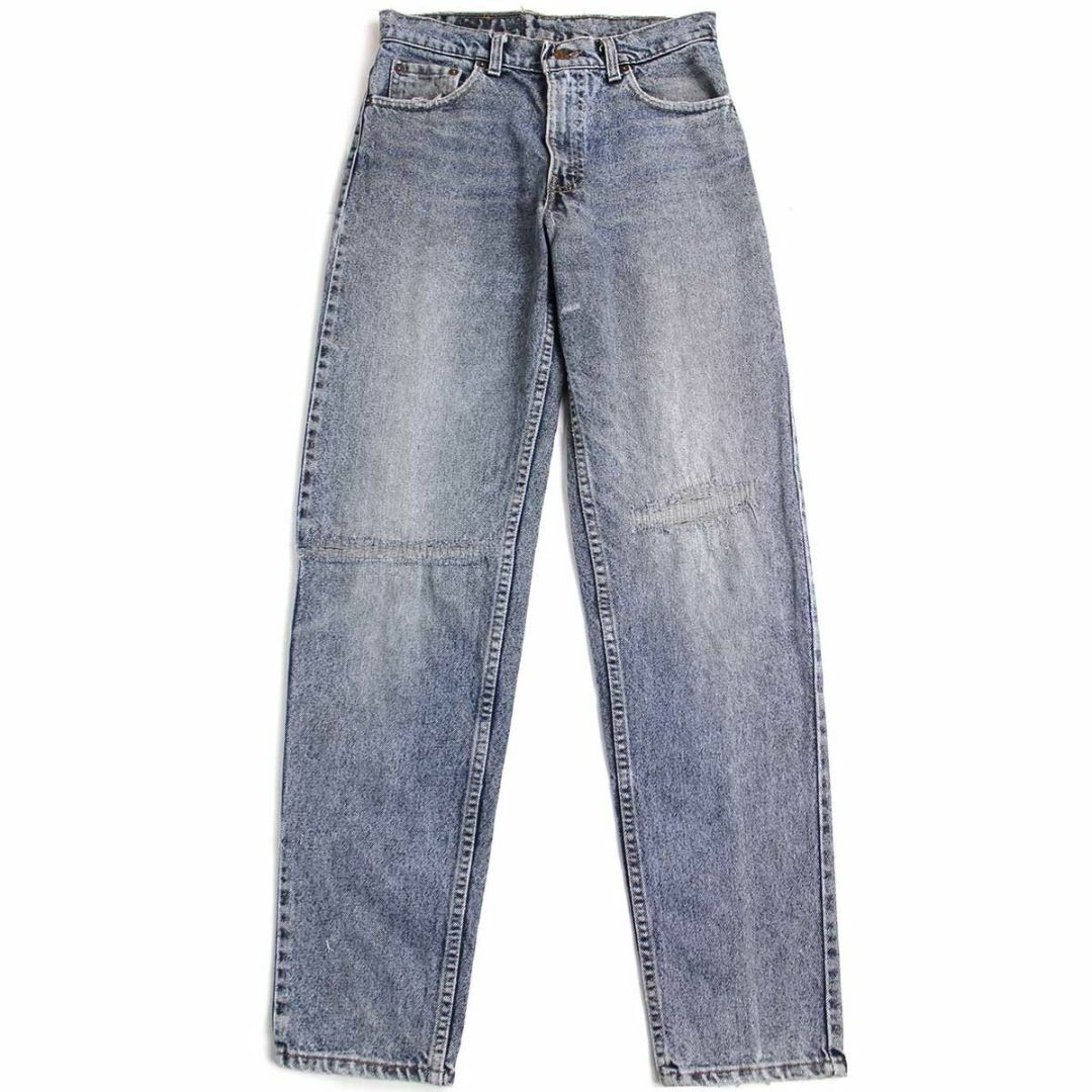 Levi's(リーバイス)の90s USA製 Levi'sリーバイス 550 リペア ケミカルウォッシュ カラーデニムパンツ 紺 w29 L32★SDP2532 アシッド ビンテージ ジーンズ ボロ メンズのパンツ(デニム/ジーンズ)の商品写真