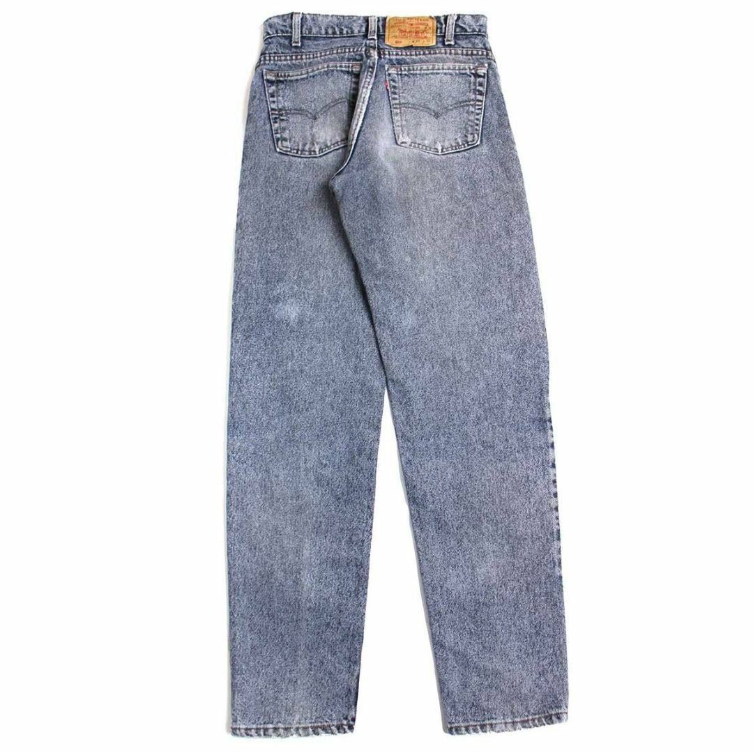 Levi's(リーバイス)の90s USA製 Levi'sリーバイス 550 リペア ケミカルウォッシュ カラーデニムパンツ 紺 w29 L32★SDP2532 アシッド ビンテージ ジーンズ ボロ メンズのパンツ(デニム/ジーンズ)の商品写真