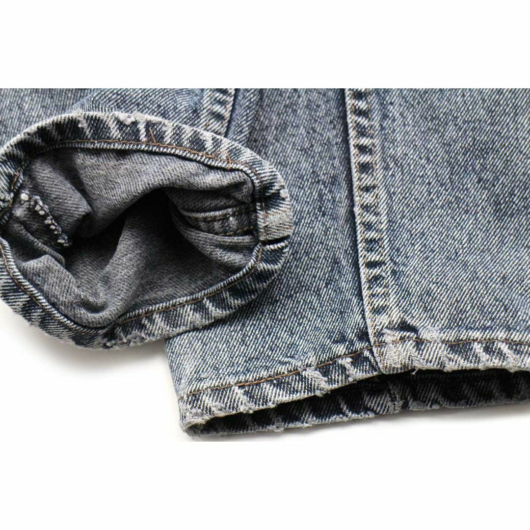 Levi's(リーバイス)の90s USA製 Levi'sリーバイス 550 リペア ケミカルウォッシュ カラーデニムパンツ 紺 w29 L32★SDP2532 アシッド ビンテージ ジーンズ ボロ メンズのパンツ(デニム/ジーンズ)の商品写真