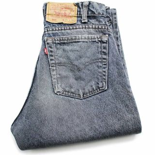 リーバイス(Levi's)の90s USA製 Levi'sリーバイス 550 リペア ケミカルウォッシュ カラーデニムパンツ 紺 w29 L32★SDP2532 アシッド ビンテージ ジーンズ ボロ(デニム/ジーンズ)