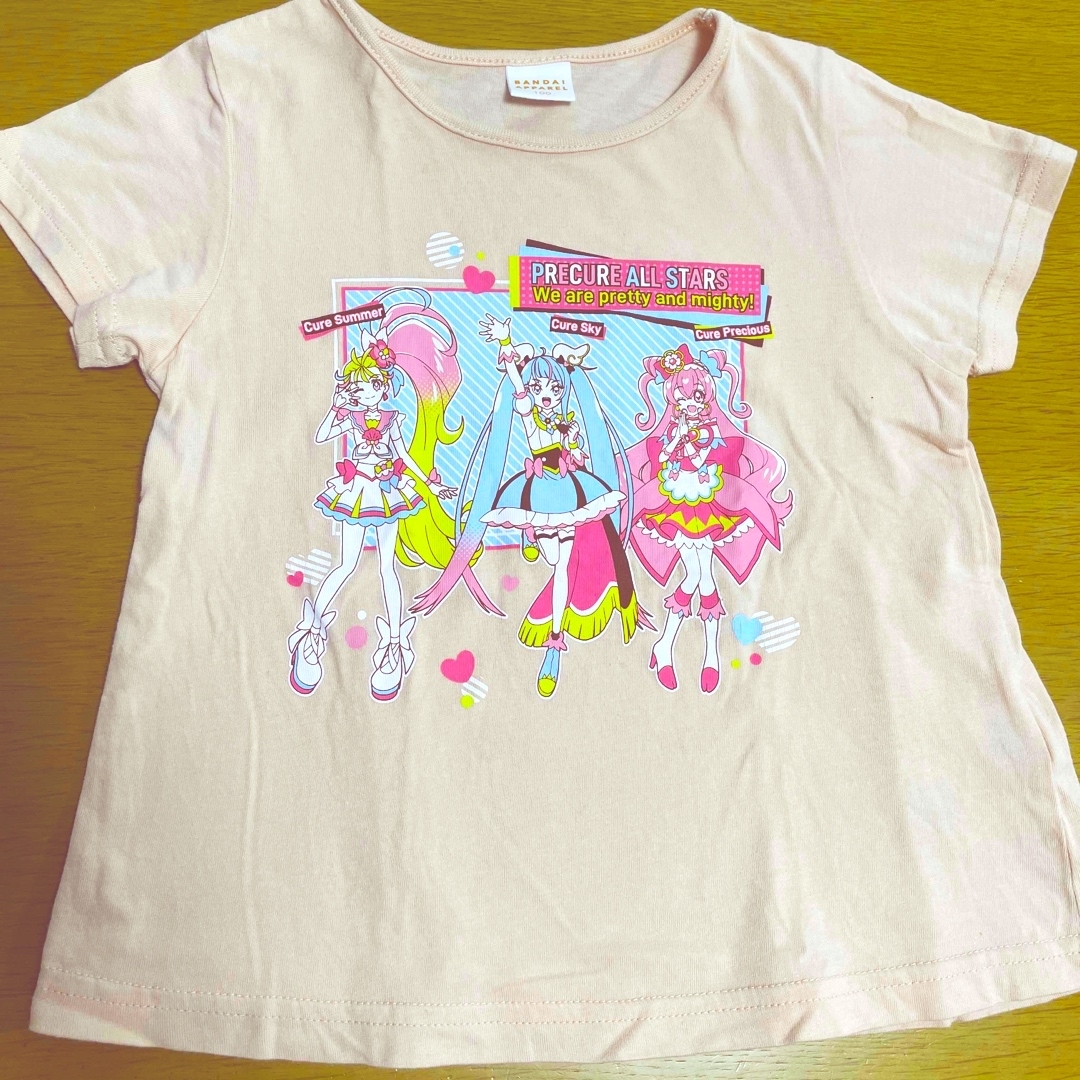 プリキュア オールスターズ　Tシャツ　100サイズ　半袖 キッズ/ベビー/マタニティのキッズ服女の子用(90cm~)(Tシャツ/カットソー)の商品写真