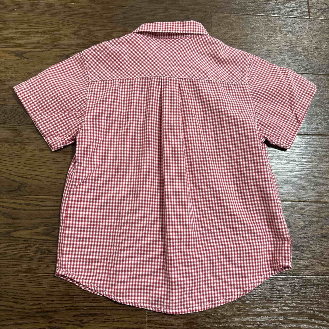 mikihouse(ミキハウス)のギンガムチェックシャツ　サイズ90 キッズ/ベビー/マタニティのキッズ服男の子用(90cm~)(ブラウス)の商品写真