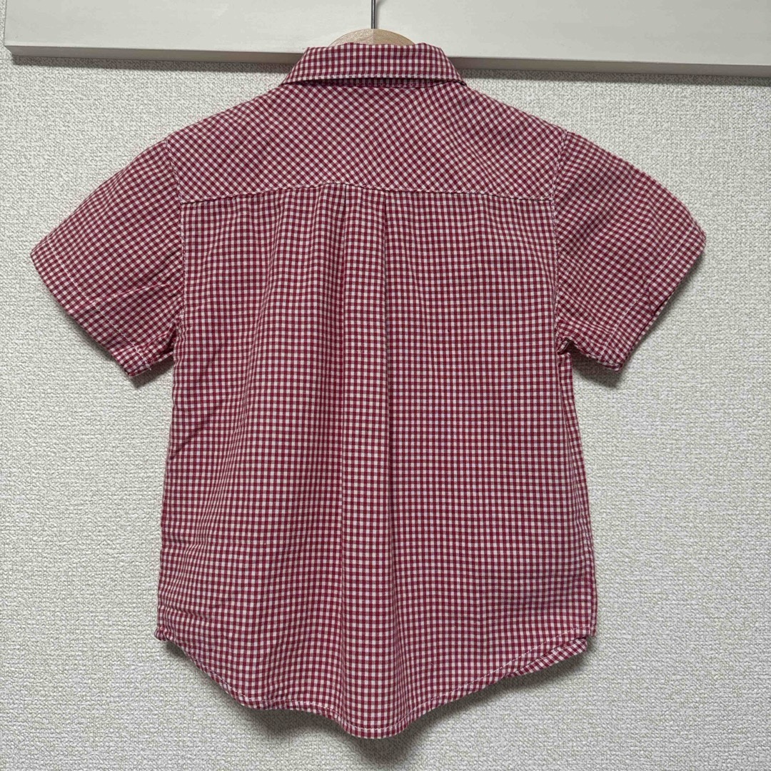 mikihouse(ミキハウス)のギンガムチェックシャツ　サイズ90 キッズ/ベビー/マタニティのキッズ服男の子用(90cm~)(ブラウス)の商品写真