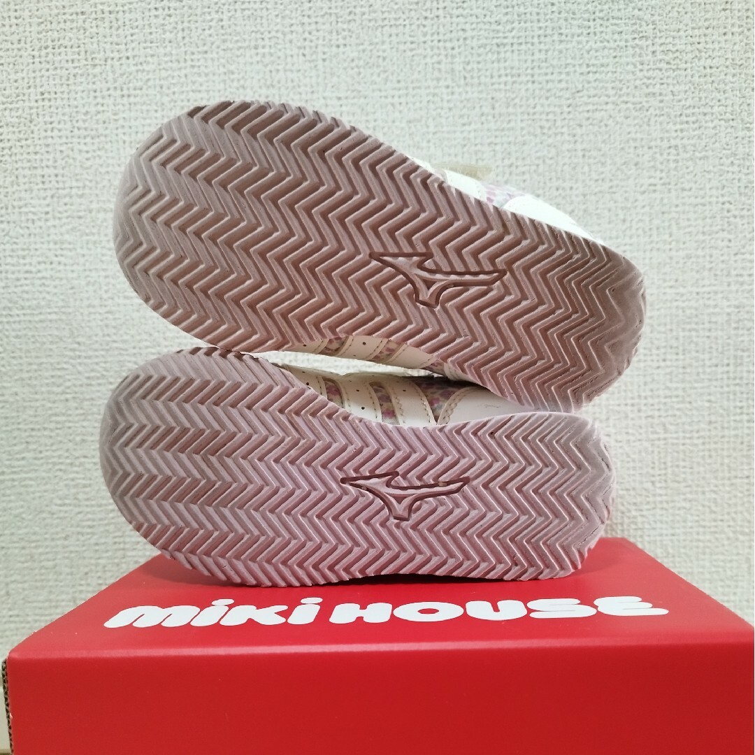 mikihouse(ミキハウス)のミキハウスミズノ コラボスニーカー ピンク 16.5cm キッズ/ベビー/マタニティのキッズ靴/シューズ(15cm~)(スニーカー)の商品写真