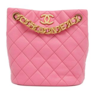 シャネル(CHANEL)のシャネル チェーンショルダーバッグ マトラッセ スモールバケット ココマーク ラムスキン AS3873(ショルダーバッグ)