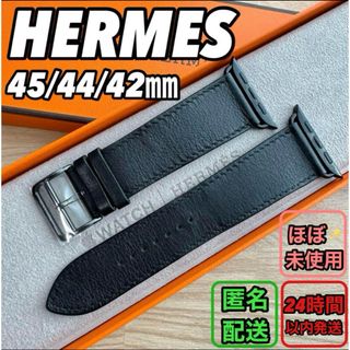 Hermes - 1557 Apple Watch HERMES  ブラックレザーバンド　エルメス