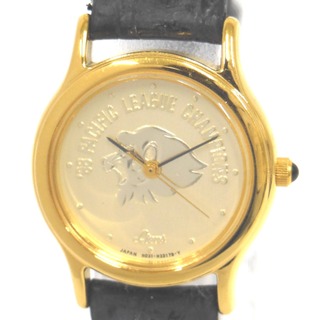 シチズン(CITIZEN)のシチズン 腕時計 西部ライオンズ 98年 優勝記念 PACIFIC LEAGUE CHAMPIONS 6031-H15599 クォーツ 革ベルト ゴールド文字盤 レディース CITIZEN NA33241 中古(腕時計)