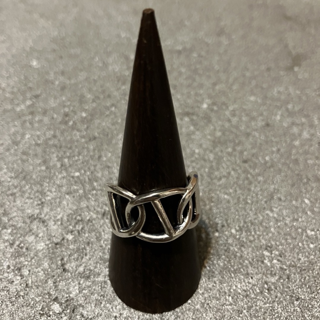 VINTAGE ヴィンテージシルバー925 アンカーチェーンデザインリング/指輪 メンズのアクセサリー(リング(指輪))の商品写真