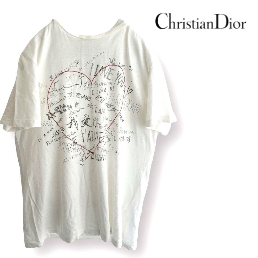 Christian Dior(クリスチャンディオール)の【極美品】Dior Love T-shirt アムールコレクション ホワイト レディースのトップス(Tシャツ(半袖/袖なし))の商品写真