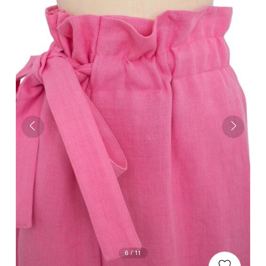 Drawer(ドゥロワー)のDrawerドゥロワー ウエスト ギャザー リボンスカート ピンク36 レディースのスカート(ロングスカート)の商品写真
