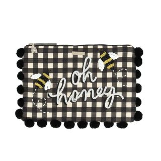 ケイトスペード クラッチバッグ コットン ブラック レディース Kate Spade  中古(クラッチバッグ)