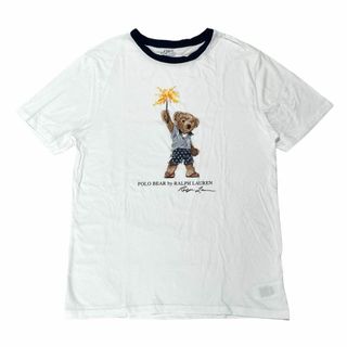 ポロラルフローレン(POLO RALPH LAUREN)の6416 美品 ポロラルフローレン Tシャツ ポロベア ホワイト S・M～(Tシャツ/カットソー(半袖/袖なし))