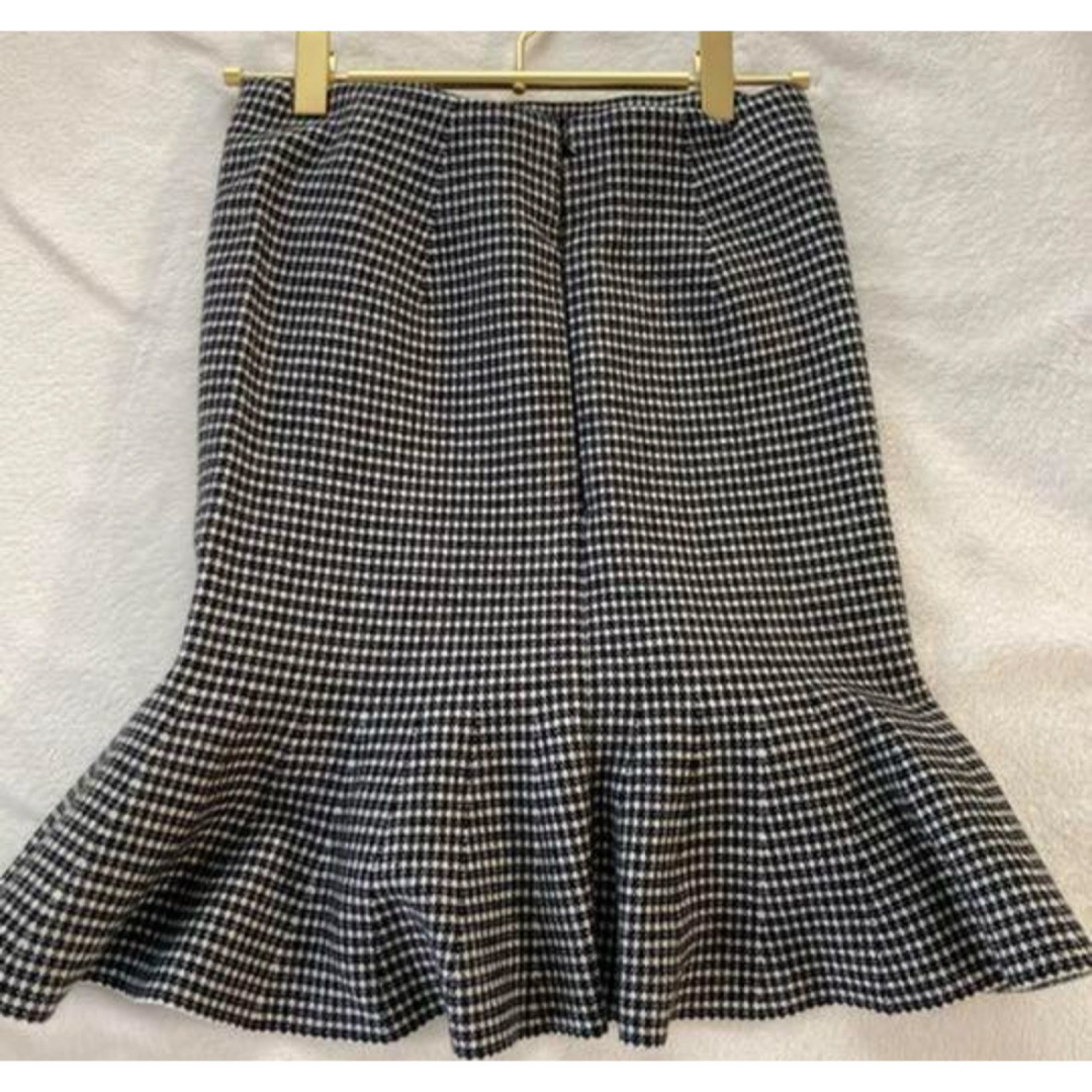 SNIDEL(スナイデル)のチェック ニット ハイウエスト ミニスカート ブラック snidel スナイデル レディースのスカート(ミニスカート)の商品写真