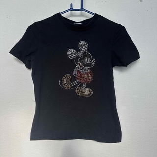 ディズニー(Disney)のミッキー　Tシャツ　ラインストーン(Tシャツ(半袖/袖なし))