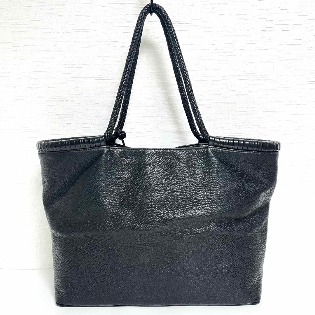 Tory Burch(トリーバーチ)のTORY BURCH TAYLOR LEATHER TOTE BAG BLACK レディースのバッグ(トートバッグ)の商品写真