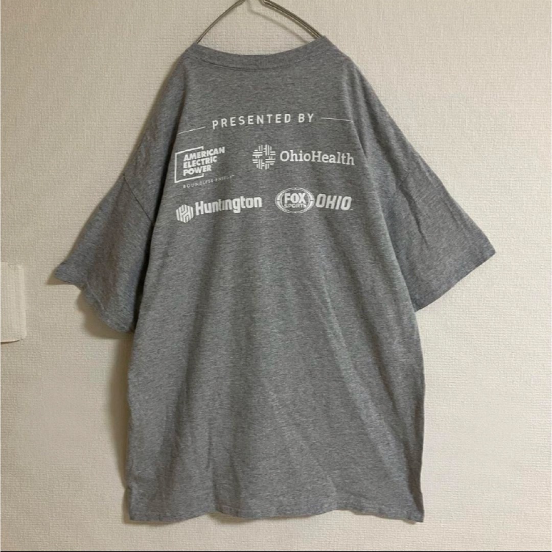 GILDAN(ギルタン)のNHLコロンバスブルージャケッツ プレーオフビッグロゴTシャツスタジアムtシャツ メンズのトップス(Tシャツ/カットソー(半袖/袖なし))の商品写真