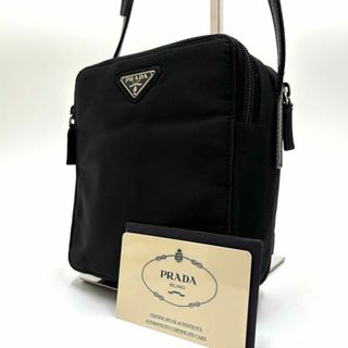 プラダ(PRADA)の美品✨プラダ ショルダーバッグ カメラバッグ  三角プレート ナイロン ブラック(ショルダーバッグ)