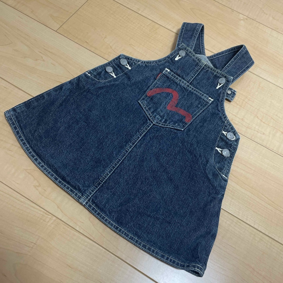 EVISU(エビス)の☆EVISU サロペット キッズ 90cm キッズ/ベビー/マタニティのキッズ服女の子用(90cm~)(スカート)の商品写真