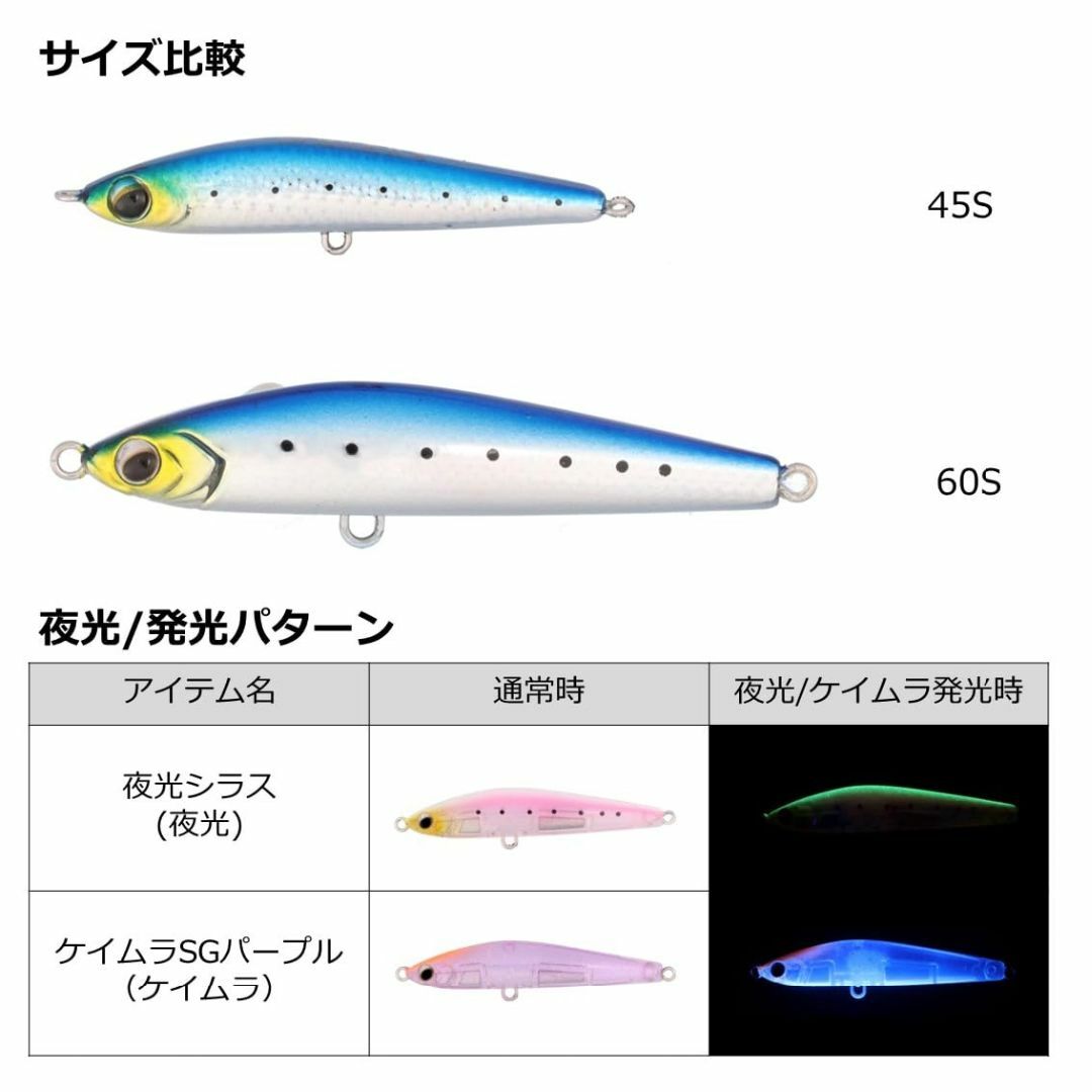 色:ケイムラSGパープルダイワDAIWA シンキングペンシル 月下美人 澪示 スポーツ/アウトドアのフィッシング(ルアー用品)の商品写真