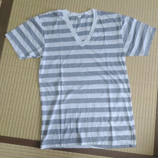アメリカンアパレル(American Apparel)のVネックTシャツ　ボーダー(Tシャツ/カットソー(半袖/袖なし))