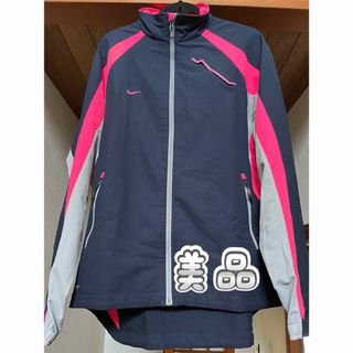 ナイキ(NIKE)の【美品】NIKEナイキ　上ジャージ　ネイビー・ピンク　ドライフィット(ジャージ)