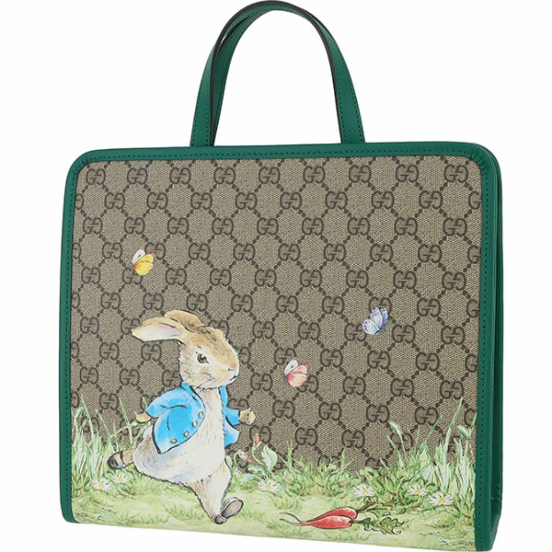 Gucci(グッチ)のグッチ バッグ レディース ピーターラビット コラボ トートバッグ GGロゴ ウサギ グリーン マルチカラー 新品 h-e468 レディースのバッグ(トートバッグ)の商品写真