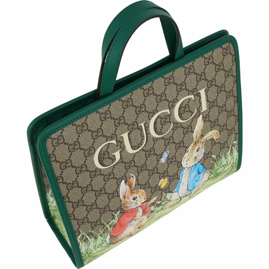 Gucci(グッチ)のグッチ バッグ レディース ピーターラビット コラボ トートバッグ GGロゴ ウサギ グリーン マルチカラー 新品 h-e468 レディースのバッグ(トートバッグ)の商品写真