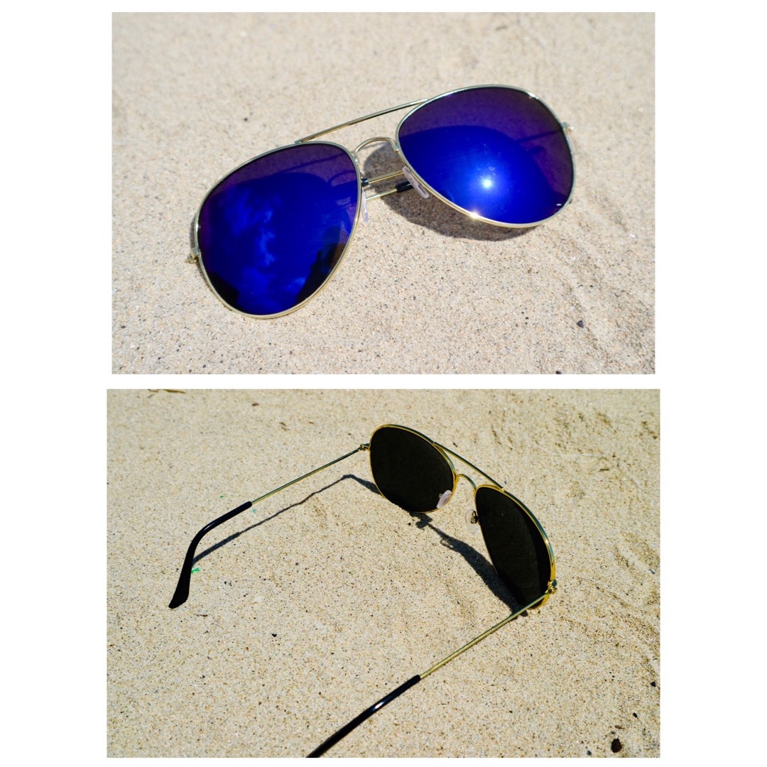 サングラス ティアドロップ メガネ　伊達メガネ　UV400　紫外線カット メンズのファッション小物(サングラス/メガネ)の商品写真