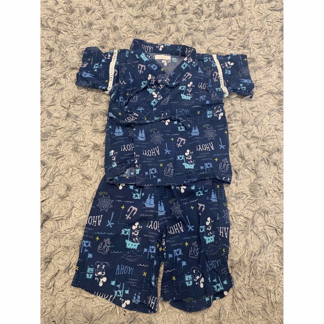 ミッキー甚平 キッズ/ベビー/マタニティのキッズ服男の子用(90cm~)(甚平/浴衣)の商品写真