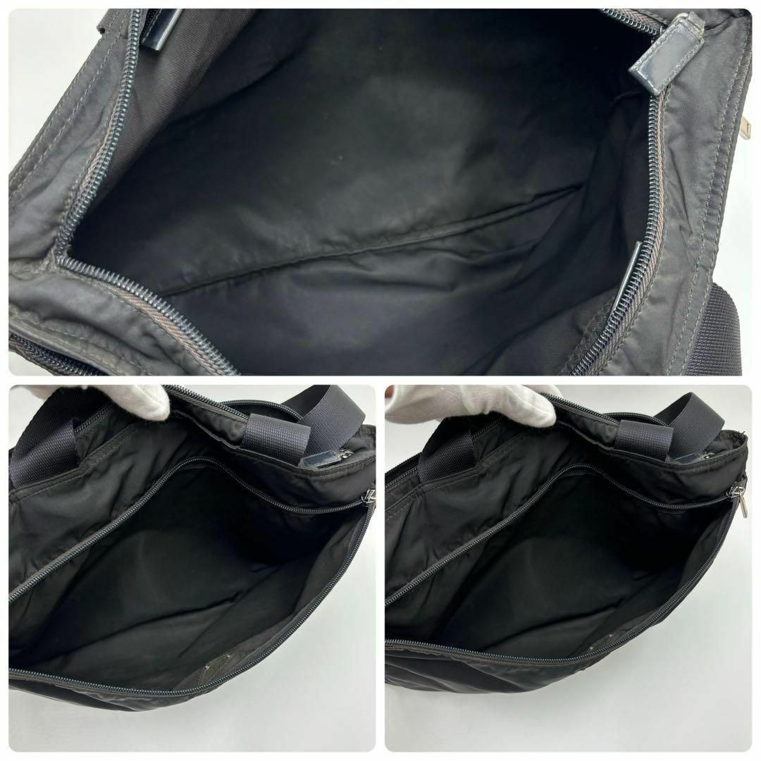 PRADA(プラダ)の✨大容量✨プラダ トートバッグ 三角プレート 肩掛け テスートナイロン ブラック レディースのバッグ(トートバッグ)の商品写真