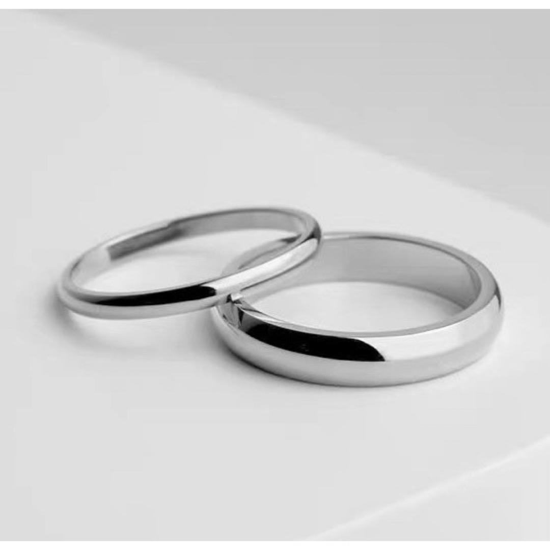 ペアリング ステンレスリング ステンレス指輪 ピンキーリング シルバー レディースのアクセサリー(リング(指輪))の商品写真